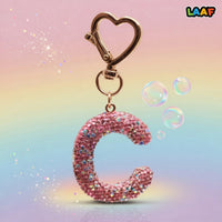 LAAF Rhinestone 26 Letters & Heart Pendant – Bag Charm & Keychain