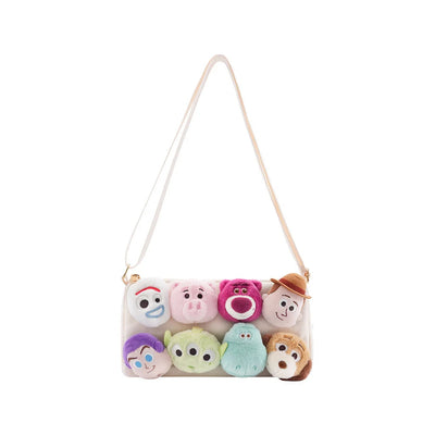 Potdemiel Disney Pixar Toy Story Plush Crossbody Bag Cute Character Shoulder Bag - Woody Buzz Lightyear Jessie Lotso