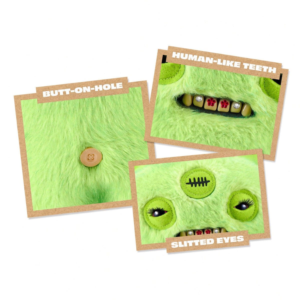 Fuggler Baddies Fuggs 9-Inch Annoyed Alien Neon Green Plush