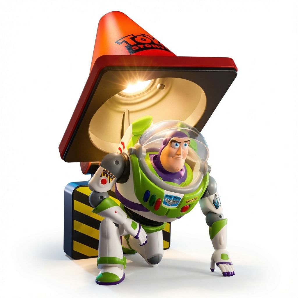 MarTube Buzz Lightyear Road Barrier Lamp – Toy Story LED Desk Light & Display Piece | CRAZXY