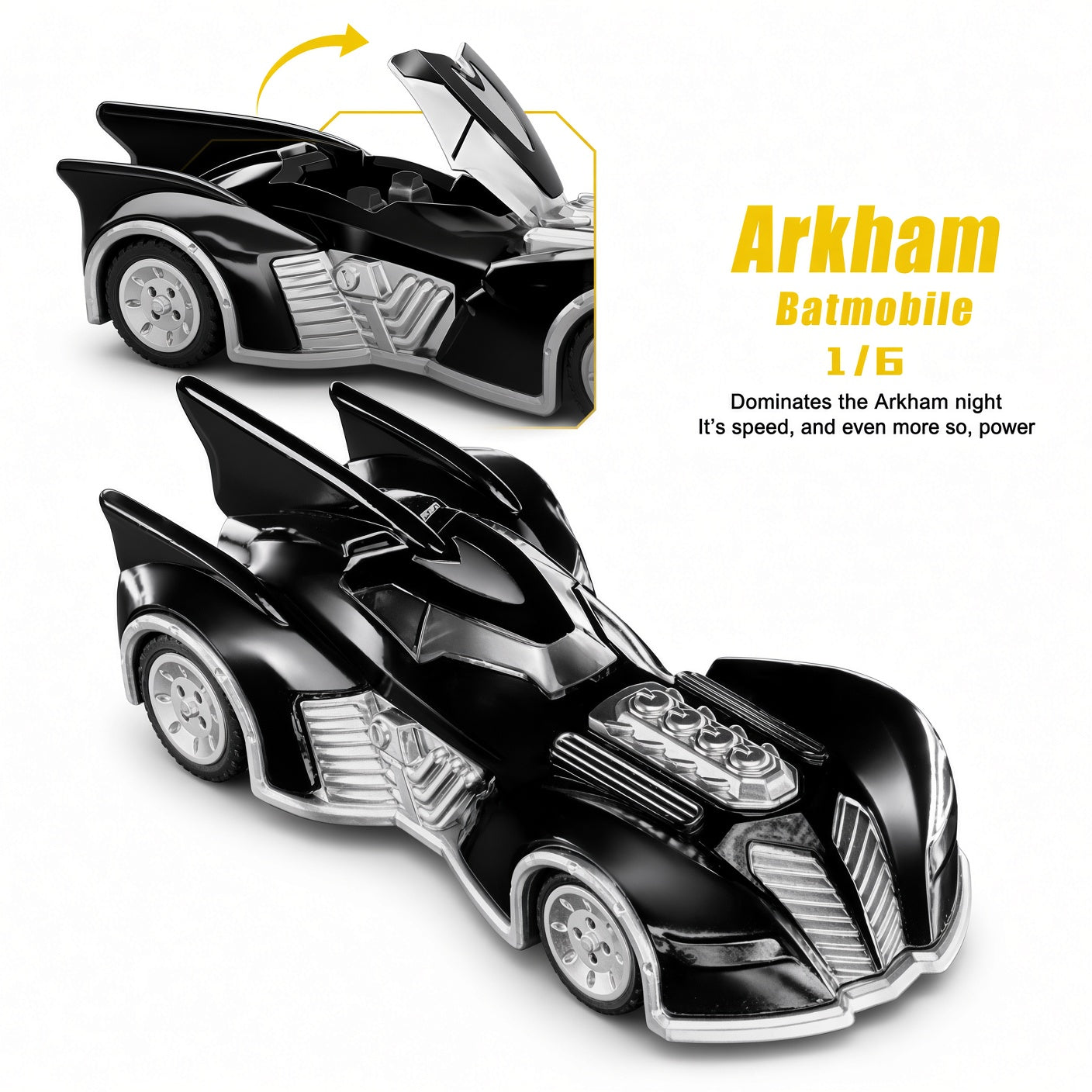 Blokees Batman Vol.1 Gotham Shadow Collectible Building Block BatMobile Model Kit – Snap-Fit DC Collector Toy | CRAZXY