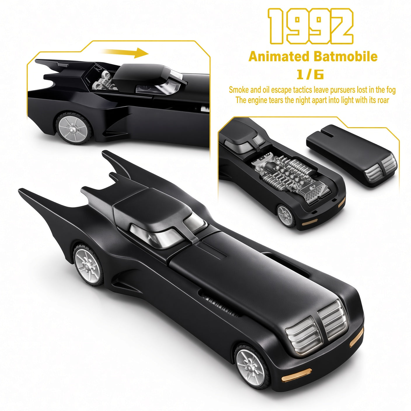 Blokees Batman Vol.1 Gotham Shadow Collectible Building Block BatMobile Model Kit – Snap-Fit DC Collector Toy | CRAZXY
