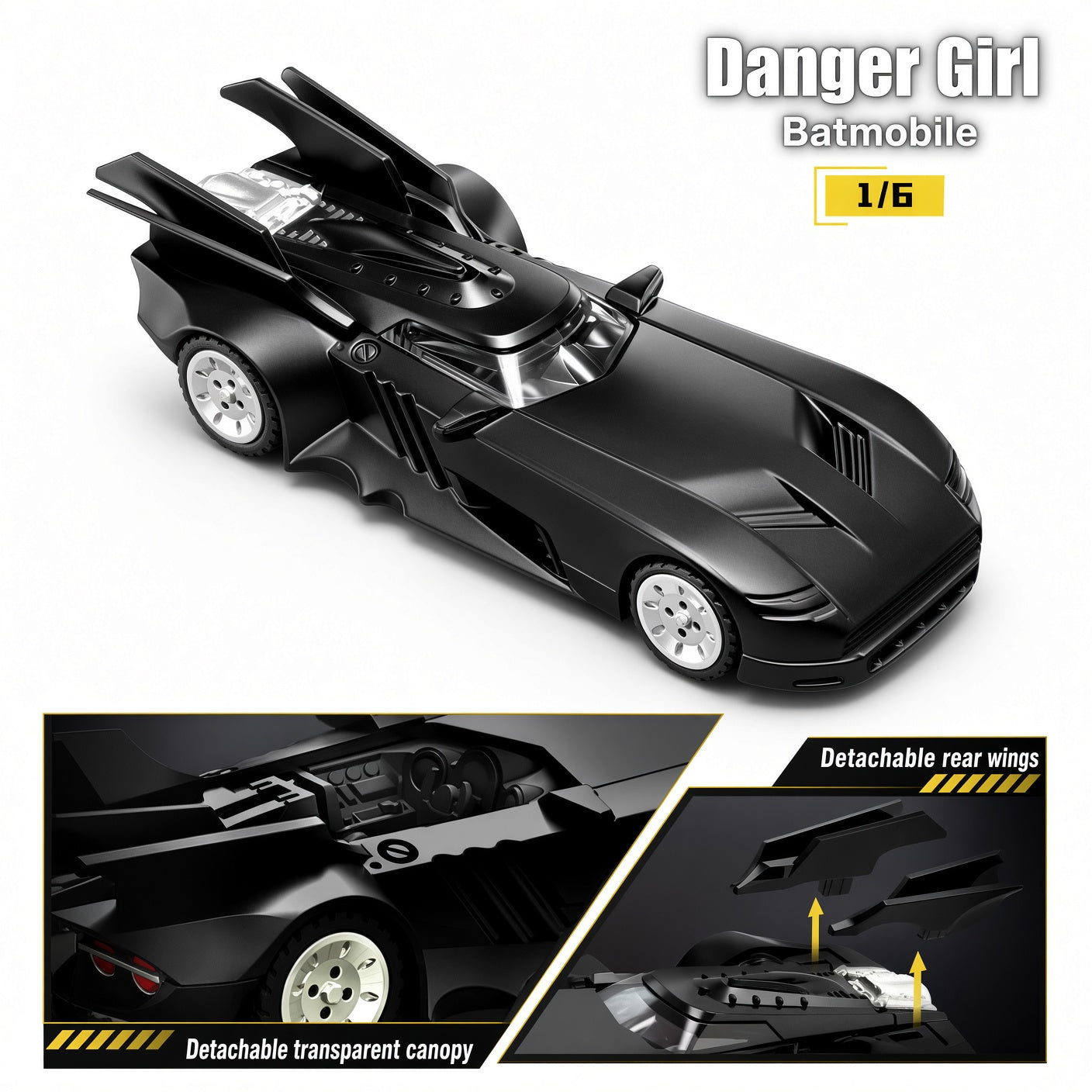 Blokees Batman Vol.2 Gotham Shadow Collectible Building Block Car Model Kit – Snap-Fit DC Collector Toy | CRAZXY