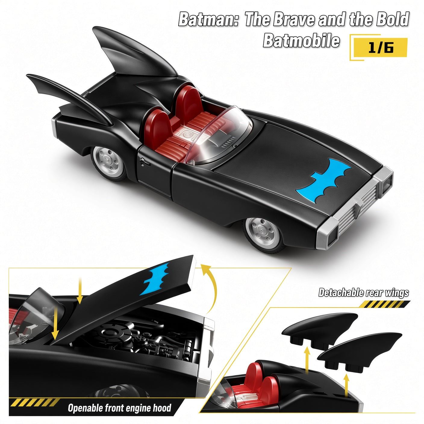 Blokees Batman Vol.2 Gotham Shadow Collectible Building Block Car Model Kit – Snap-Fit DC Collector Toy | CRAZXY