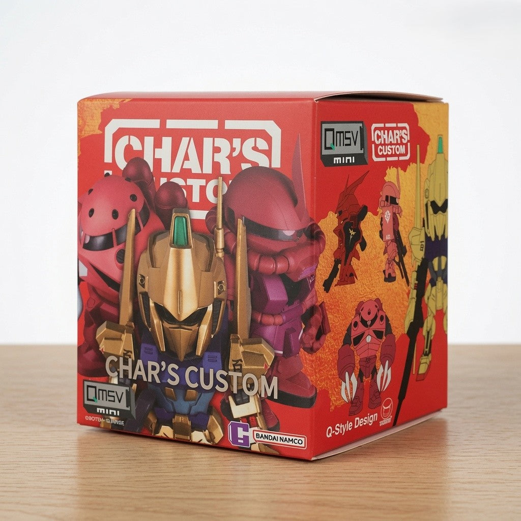 Bandai Namco QMSV Char's Custom Series Blind Box Figure – Collectible Mobile Suit Gundam Mini-Model