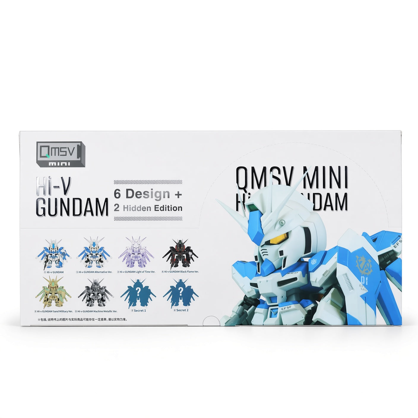 Bandai QMSV Mini Hi-Nu Gundam RX-93-v2 Blind Box Figure – 11cm Official Collectible with Metallic & Blue Red Secret Editions | Car & Desk Display | CRAZXY