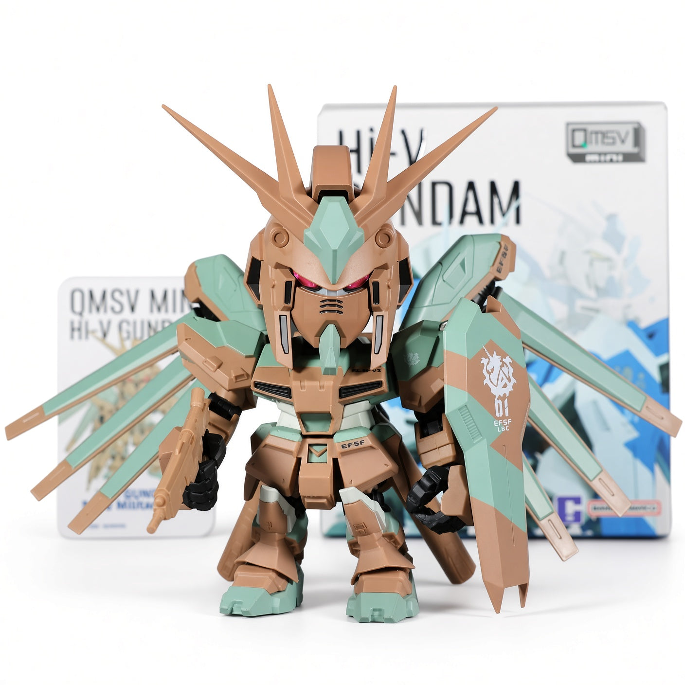 Bandai QMSV Mini Hi-Nu Gundam RX-93-v2 Blind Box Figure – 11cm Official Collectible with Metallic & Blue Red Secret Editions | Car & Desk Display | CRAZXY