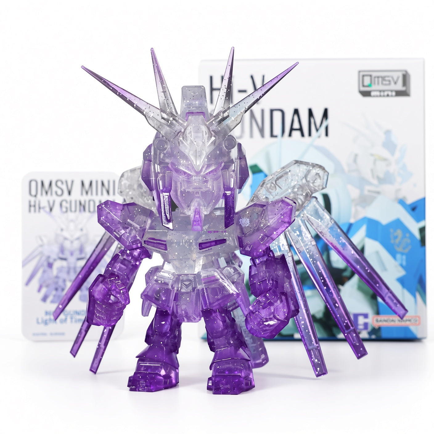 Bandai QMSV Mini Hi-Nu Gundam RX-93-v2 Blind Box Figure – 11cm Official Collectible with Metallic & Blue Red Secret Editions | Car & Desk Display | CRAZXY