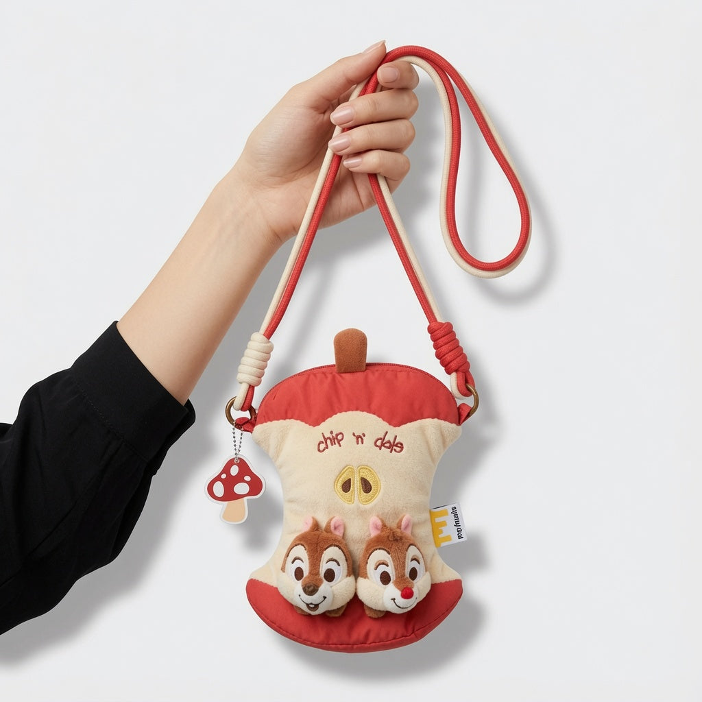 Potdemiel Disney "Chip 'n' Dale" "Take a Bite" Apple Crossbody Bag | CRAZXY