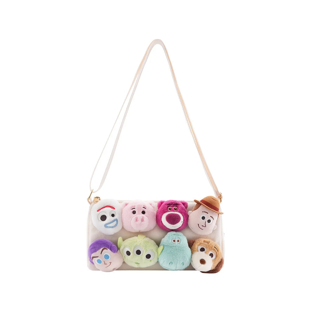 Potdemiel Disney Pixar Toy Story Plush Crossbody Bag Cute Character Shoulder Bag - Woody Buzz Lightyear Jessie Lotso | CRAZXY