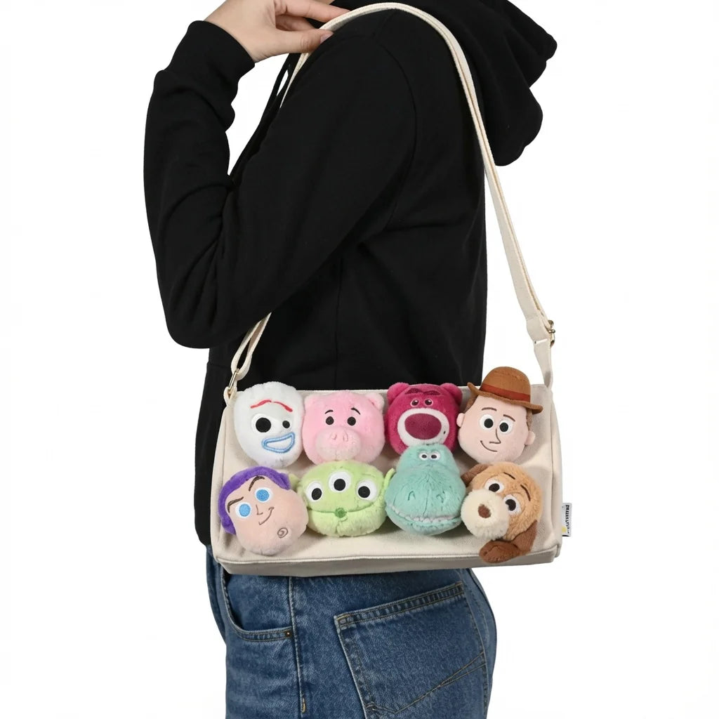 Potdemiel Disney Pixar Toy Story Plush Crossbody Bag Cute Character Shoulder Bag - Woody Buzz Lightyear Jessie Lotso | CRAZXY