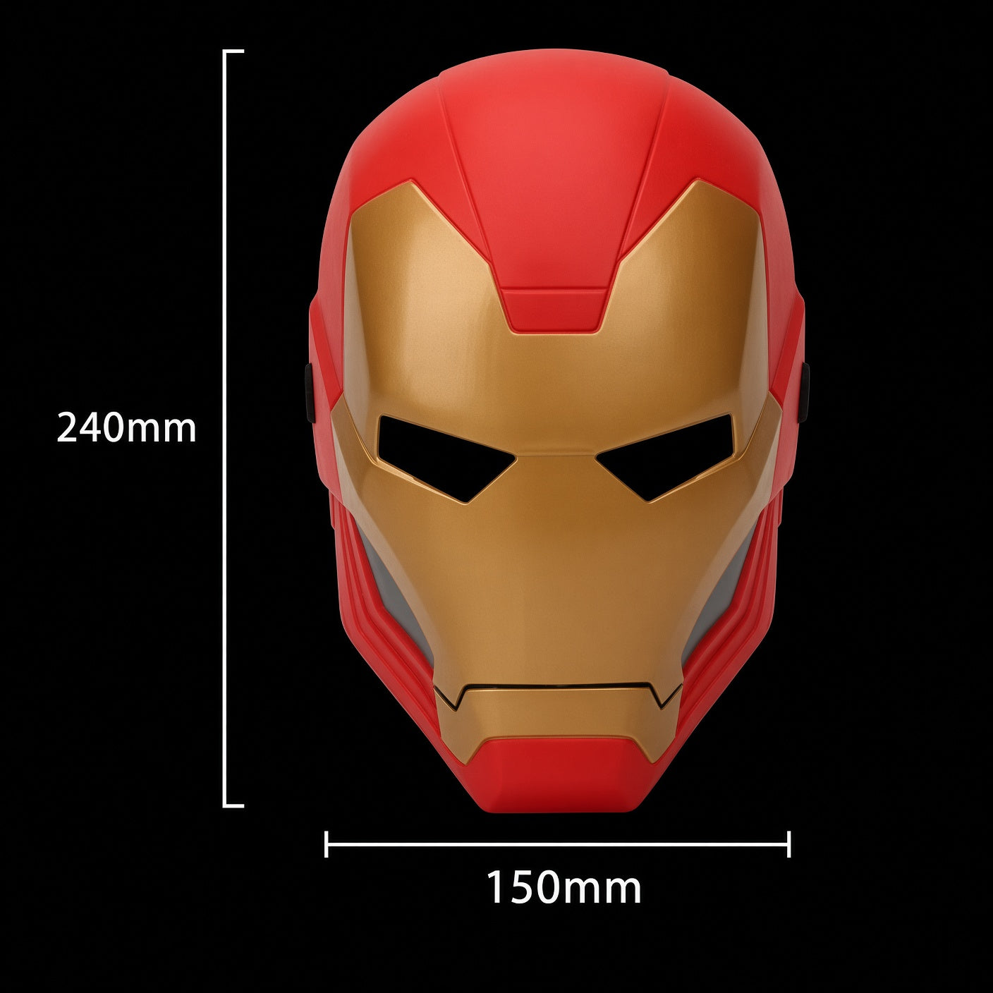 Marvel Iron Man Face Mask Halloween Party Costume Toy for Kids – 15cm × 24cm Dress-Up Superhero Mask | Tony Stark Helmet | CRAZXY