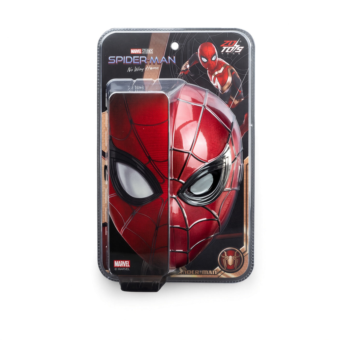 Marvel Spider-Man Red & Gold Iron Spider Mask – Halloween Costume Headwear | 17cm × 24cm Kids Dress-Up Superhero Face Mask | CRAZXY