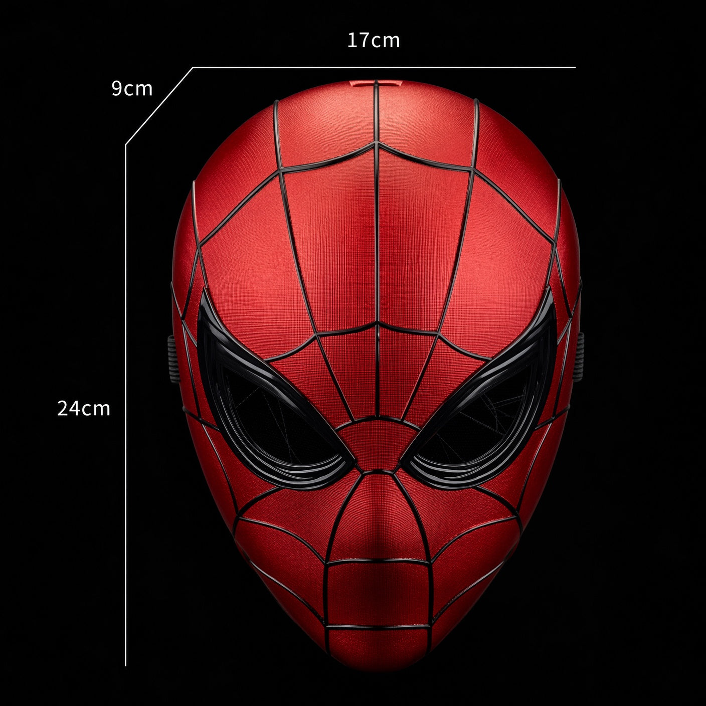 Marvel Spider-Man Red & Gold Iron Spider Mask – Halloween Costume Headwear | 17cm × 24cm Kids Dress-Up Superhero Face Mask | CRAZXY