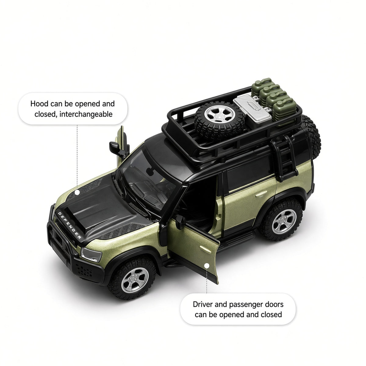 Cool Chic Auto (CCA) 1:43 Land Rover Defender 110 Customizable Model Car