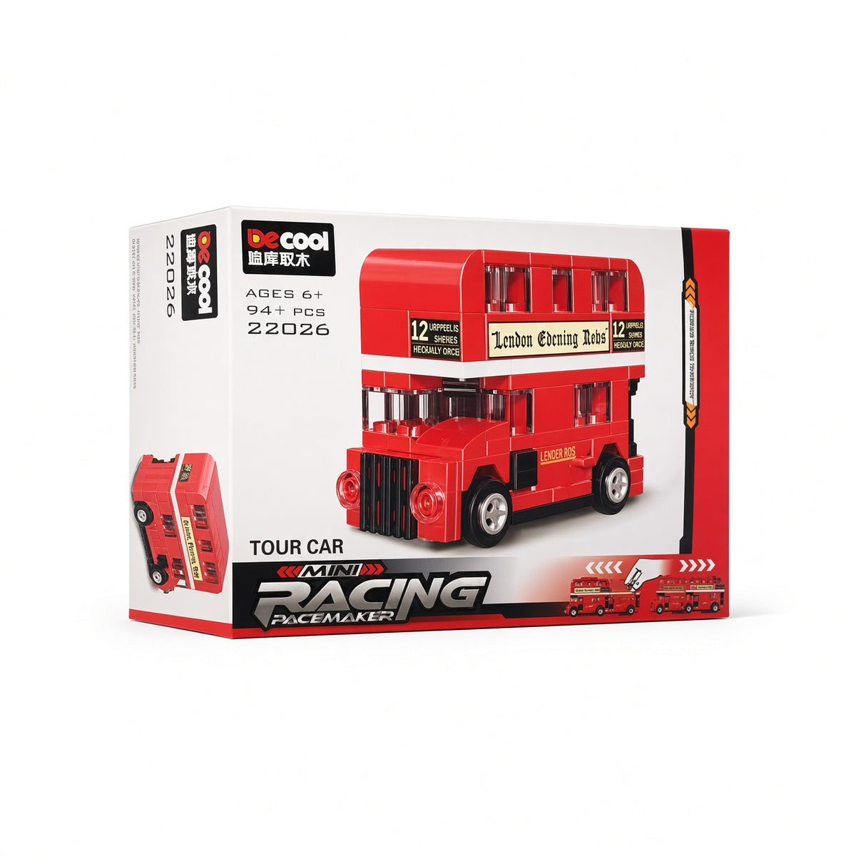 DECOOL Mini Racing Series Pull-Back Brick Car - Bus, Van & Train Models