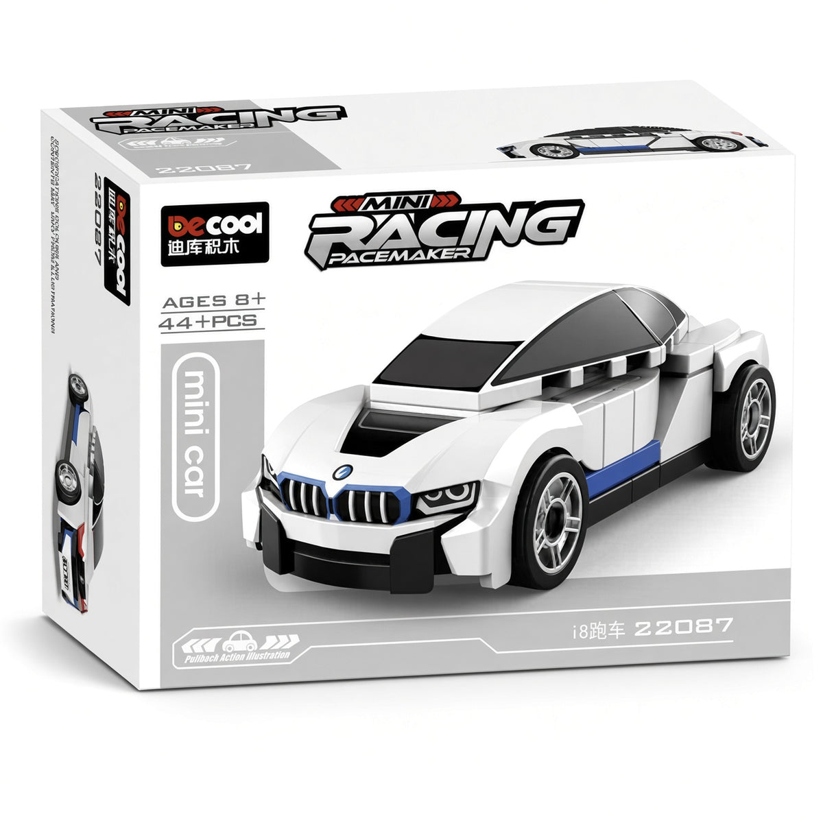 DECOOL Mini Racing Series Pull-Back Brick Car - Racing & Sports Cars