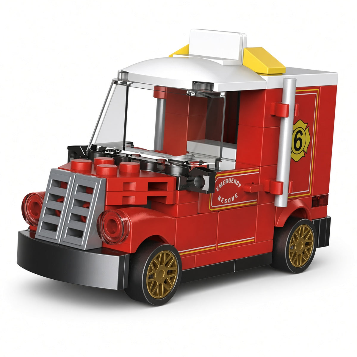 DECOOL Mini Racing Series Pull-Back Brick Car - Rescue & Emergency Vehicles