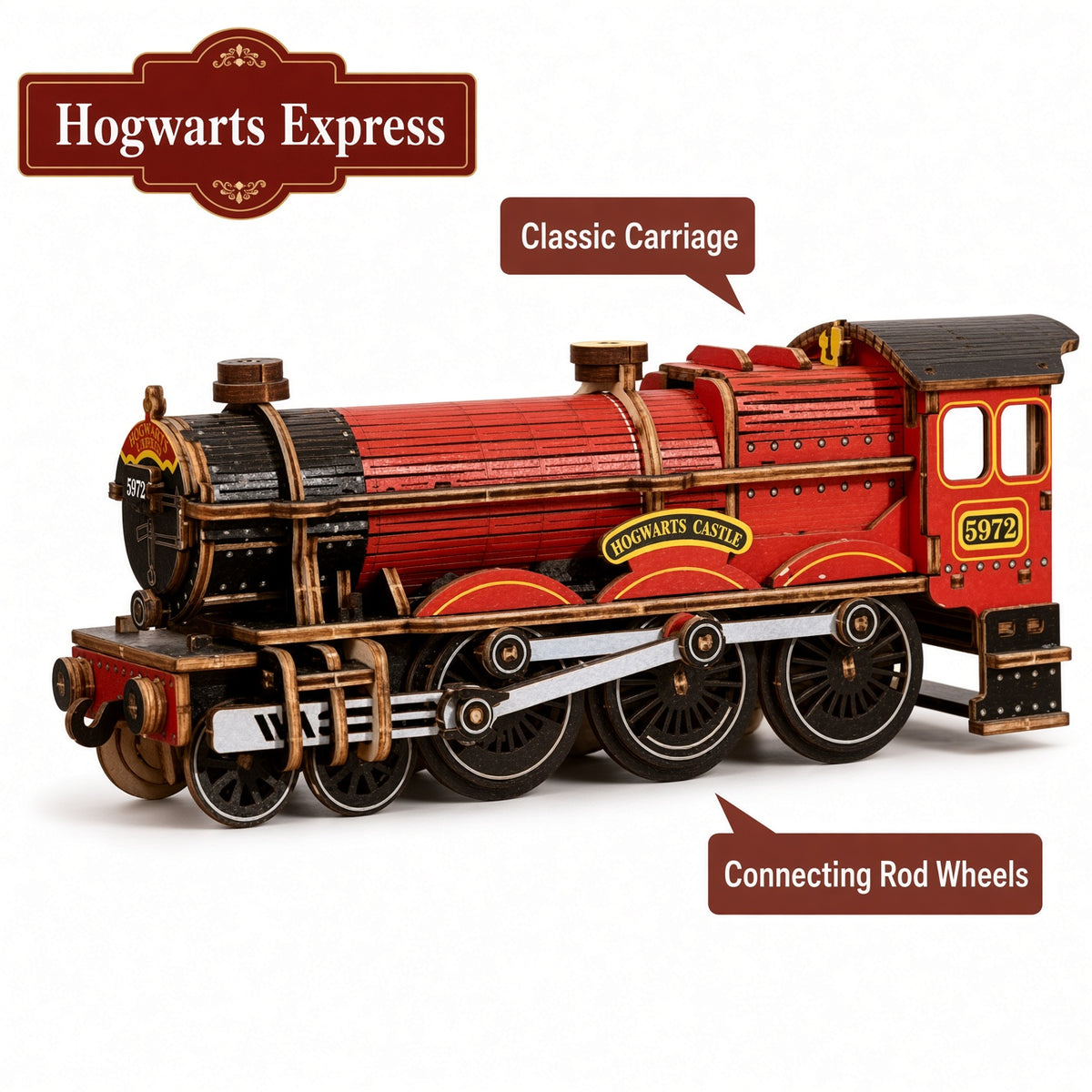 Puremind Harry Potter Platform 9¾ Hogwarts Express 3D Wooden Puzzle