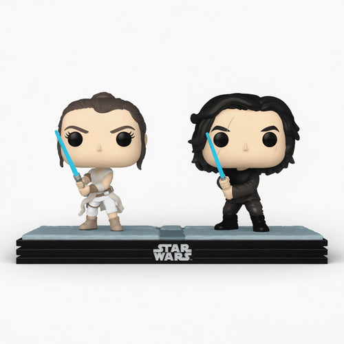 Funko POP! Moment Star Wars Rey & Kylo Ren (Glow) with Glow-in-the-Dark Lightsabers