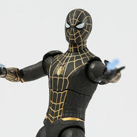 ZD Toys 7 Inch 1:10 Scale Black & Gold Spider-Man Action Figure – Spider-Man: No Way Home (Marvel Licensed)