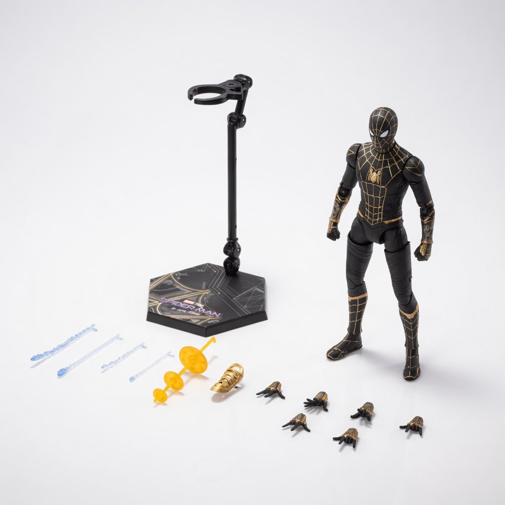 ZD Toys 7 Inch 1:10 Scale Black & Gold Spider-Man Action Figure – Spider-Man: No Way Home (Marvel Licensed)
