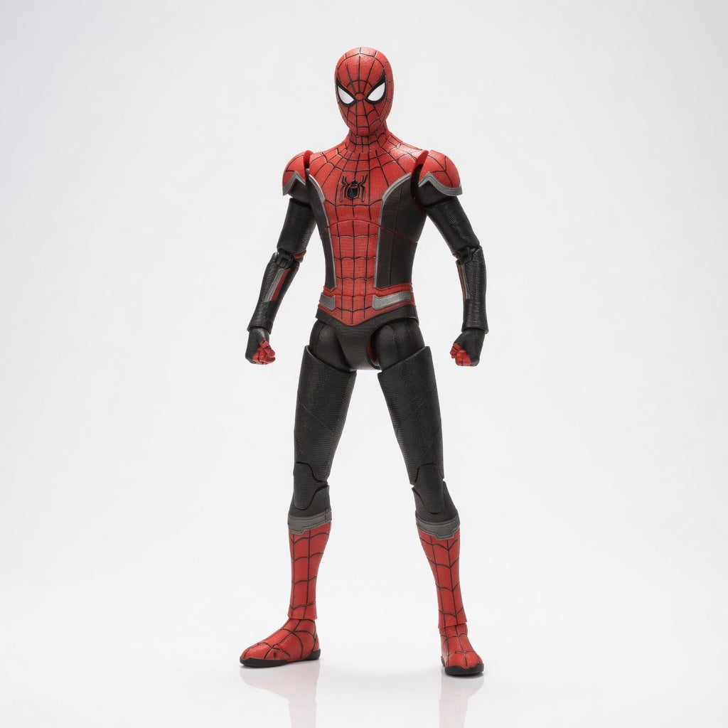 ZD Toys 7 Inch 1:10 Scale Red & Black Spider-Man Action Figure – Spider-Man: No Way Home (Marvel Licensed)