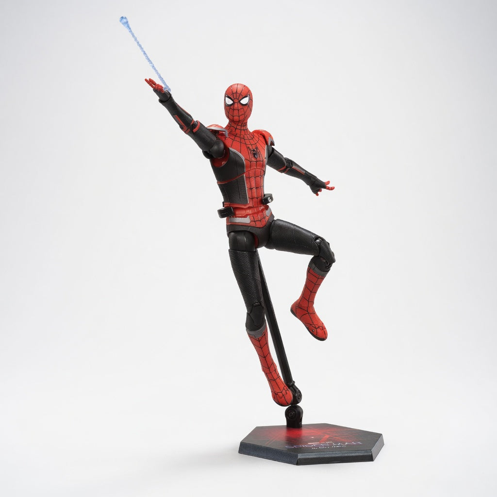 ZD Toys 7 Inch 1:10 Scale Red & Black Spider-Man Action Figure – Spider-Man: No Way Home (Marvel Licensed)