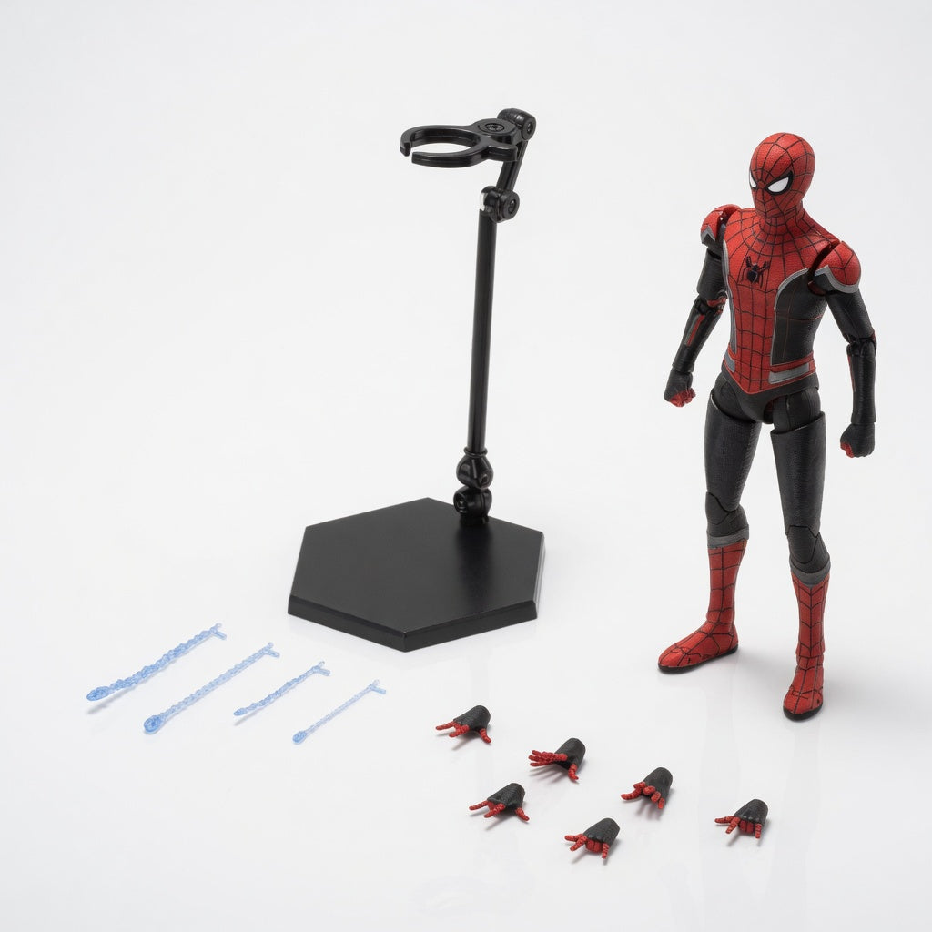 ZD Toys 7 Inch 1:10 Scale Red & Black Spider-Man Action Figure – Spider-Man: No Way Home (Marvel Licensed)