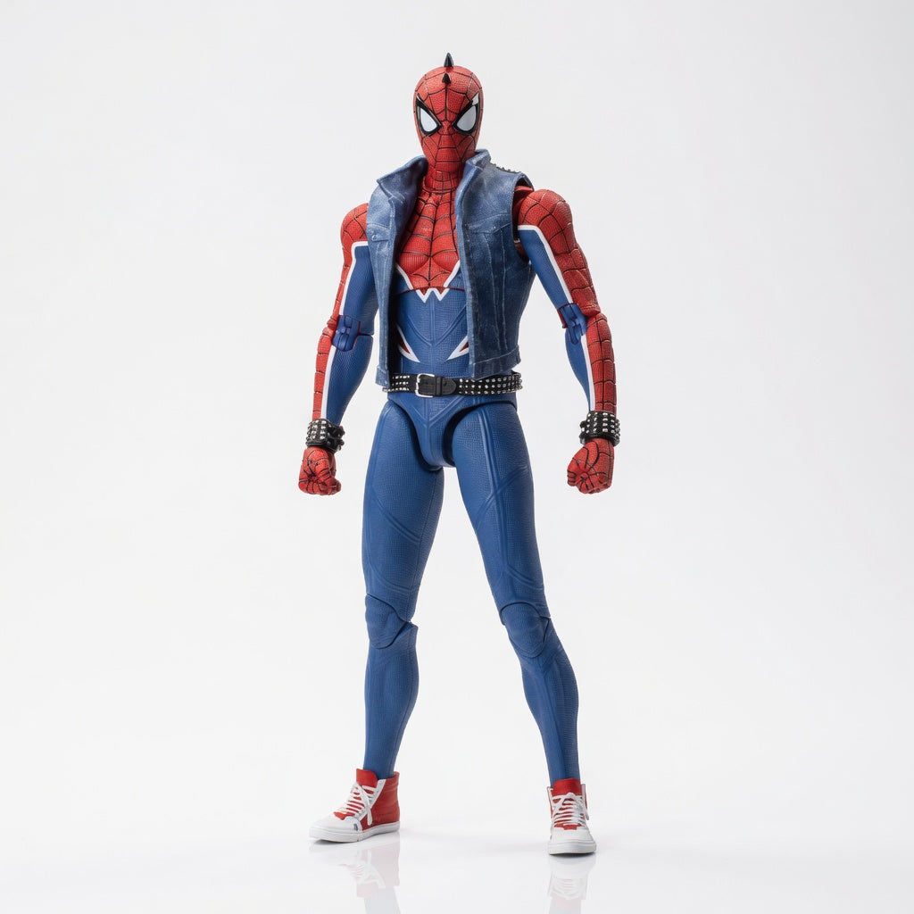 ZD Toys Marvel Official Spider-Man Punk Suit with Multiple Accessories Articulated Action Figure