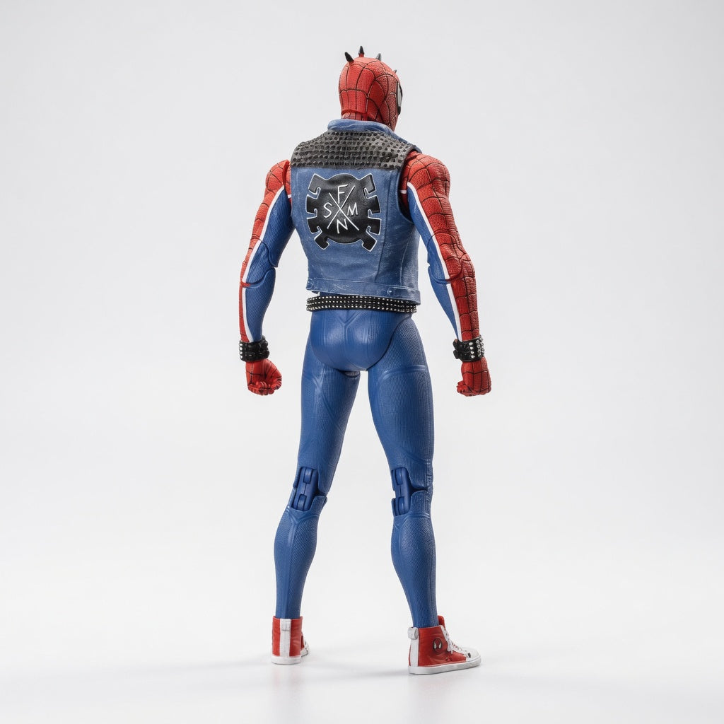 ZD Toys Marvel Official Spider-Man Punk Suit with Multiple Accessories Articulated Action Figure