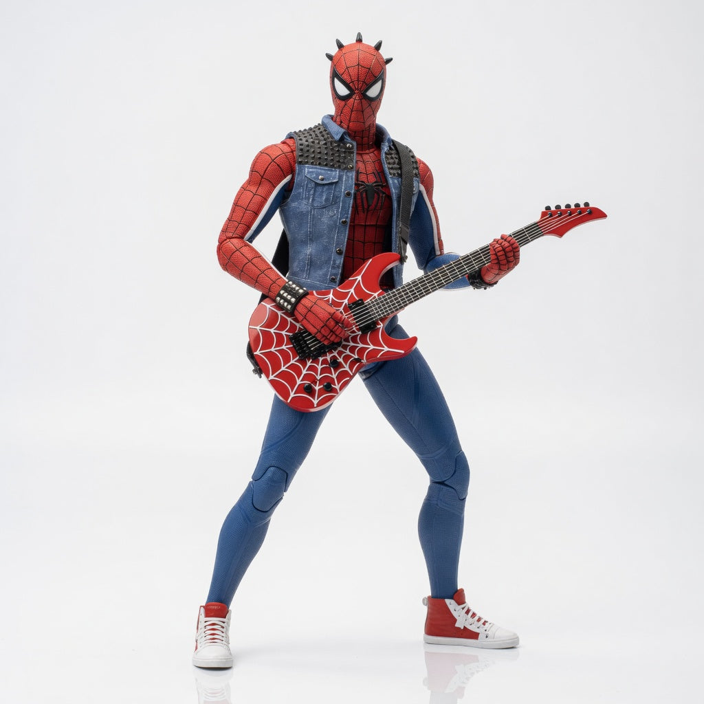 ZD Toys Marvel Official Spider-Man Punk Suit with Multiple Accessories Articulated Action Figure
