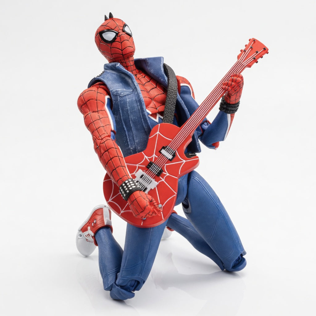 ZD Toys Marvel Official Spider-Man Punk Suit with Multiple Accessories Articulated Action Figure