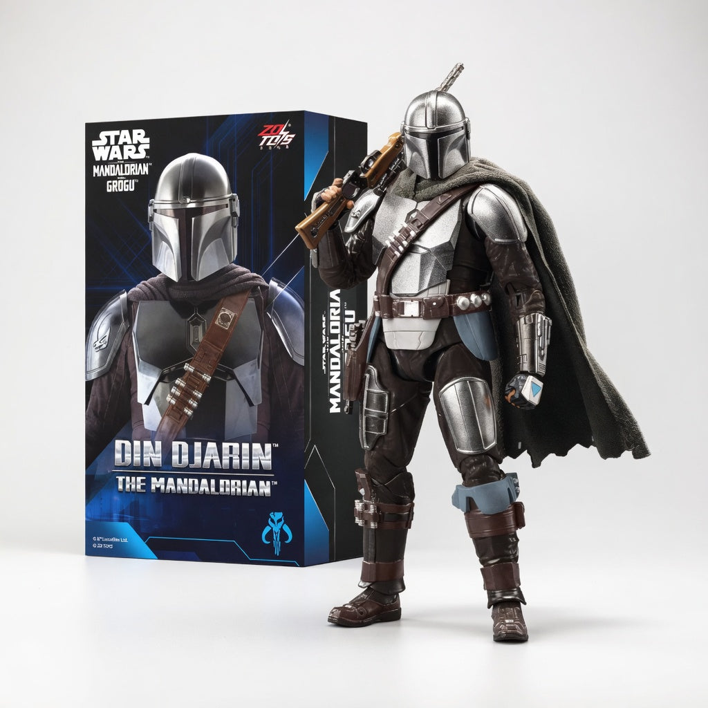 ZD Toys Star Wars: The Mandalorian Collectible Action Figure – Beskar Armor Edition