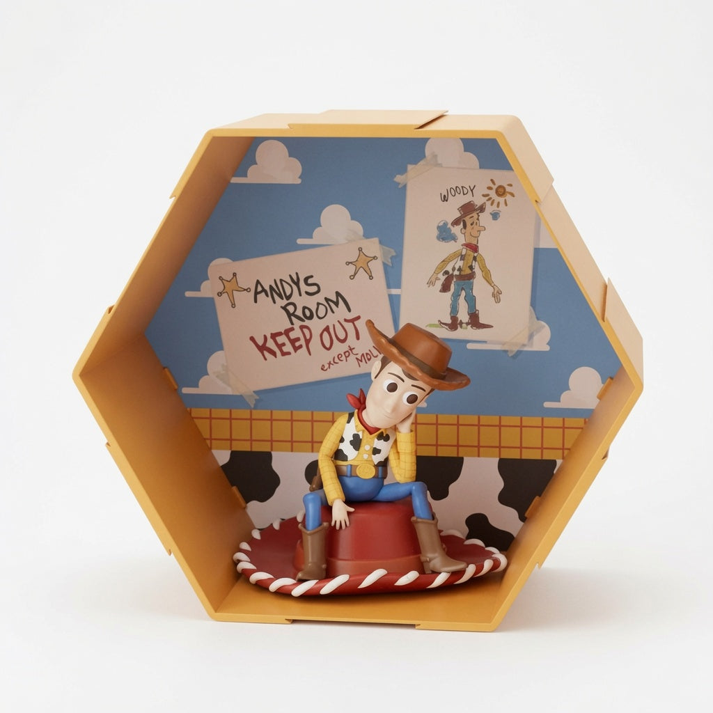 Disney Toy Story Moment of Memory Series Blind Box – Hexagonal Connectable Shadow Box Display Figurine | Buzz, Jessie, Ham, Forky & More | CRAZXY