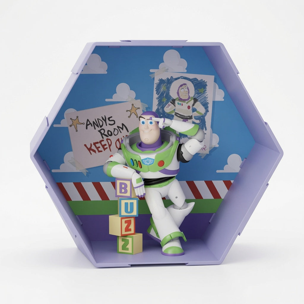 Disney Toy Story Moment of Memory Series Blind Box – Hexagonal Connectable Shadow Box Display Figurine | Buzz, Jessie, Ham, Forky & More | CRAZXY