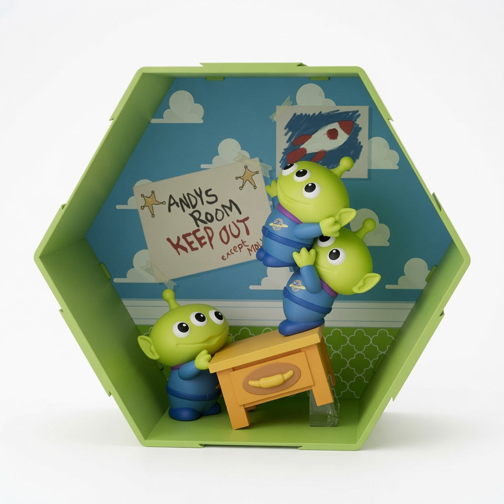 Disney Toy Story Moment of Memory Series Blind Box – Hexagonal Connectable Shadow Box Display Figurine | Buzz, Jessie, Ham, Forky & More | CRAZXY