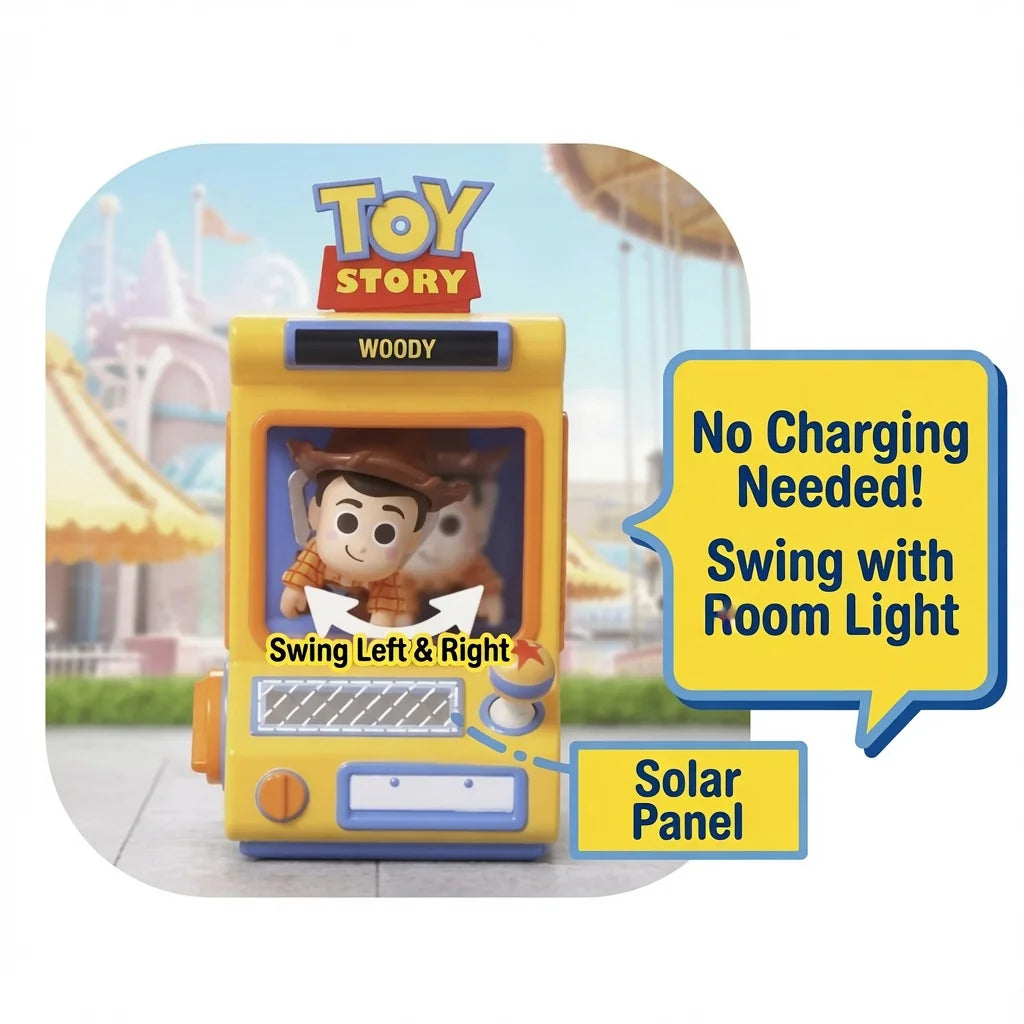TOPTOY Disney Toy Story Crane Game Series Blind Box Figures | Solar-Powered Moving Desk Toys & Collectibles | CRAZXY