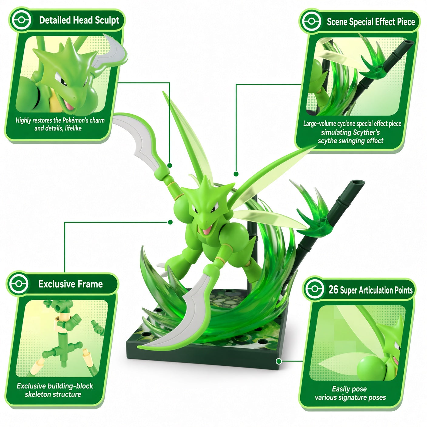 Blokees Pokémon Classic CV-L Series – Scyther | CRAZXY