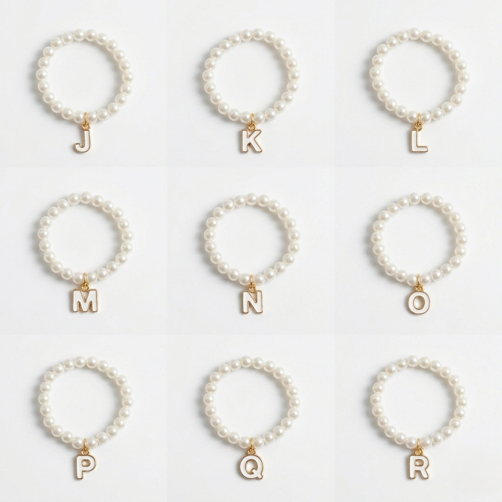 LAAF Doll Pearl Letter Necklace – Accessory for 20cm Plush Dolls (Labubu, Skull Panda, Twinkle Twinkle)