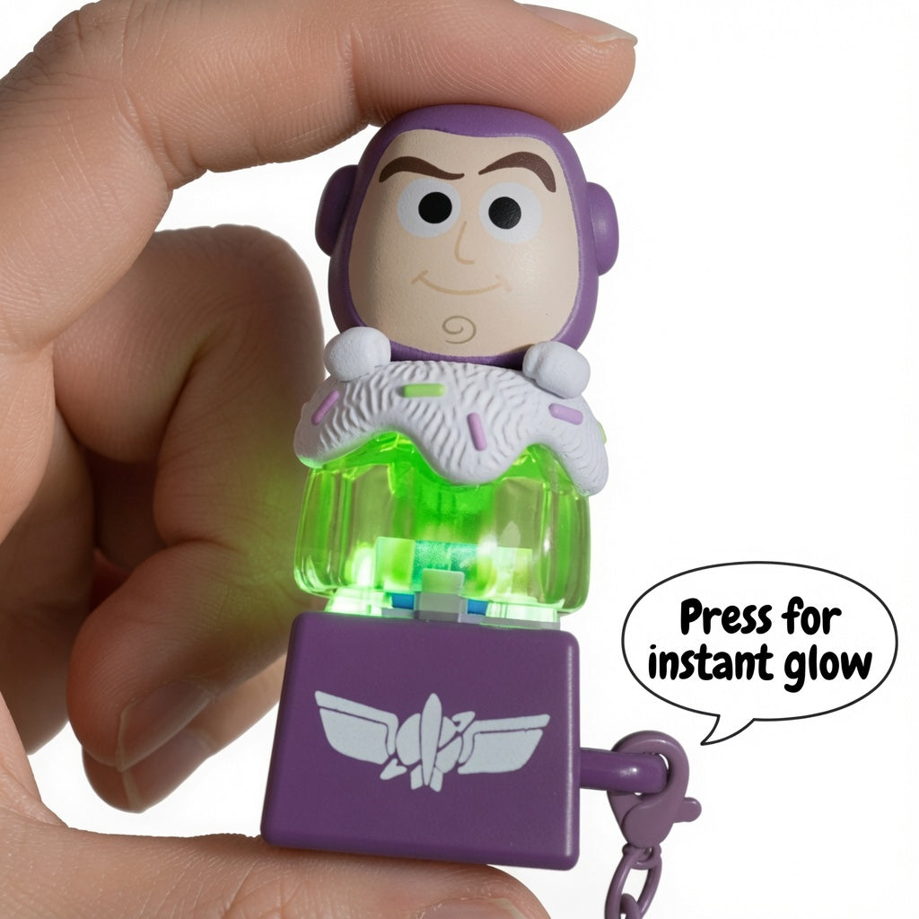 HOLLY BOX Disney Toy Story 5 Fidget Keycap Keychain - Cute Backpack Charm & Toy Collectible | CRAZXY