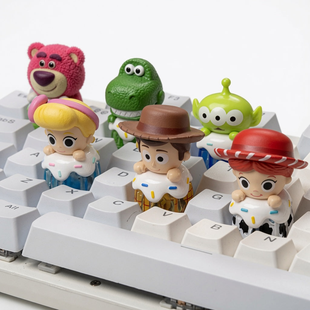 HOLLY BOX Disney Toy Story 5 Fidget Keycap Keychain - Cute Backpack Charm & Toy Collectible | CRAZXY