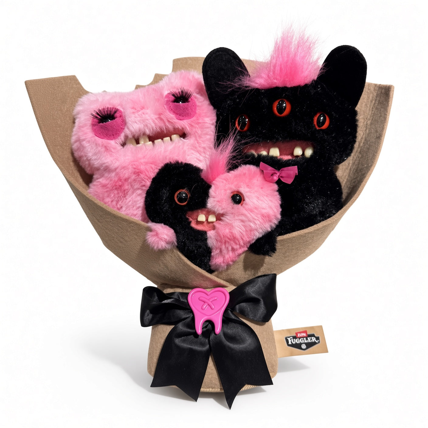 Fuggler Budgie Monster Bouquet Series – Ugly-Cute Quirky Figure Set – Black Pineapple | CRAZXY