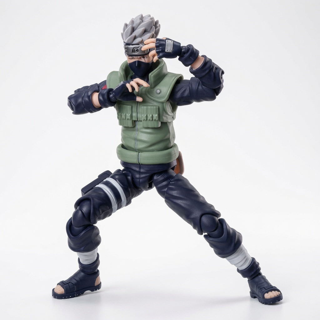 Blokees Naruto Kakashi Hatake Articulated Figure Model Kit – Snap-Fit Collectible Shinobi | CRAZXY