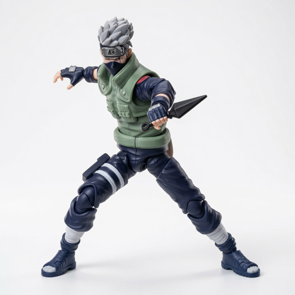 Blokees Naruto Kakashi Hatake Articulated Figure Model Kit – Snap-Fit Collectible Shinobi | CRAZXY