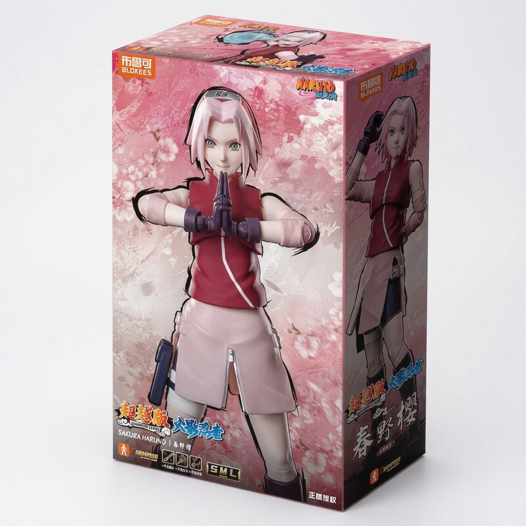 Blokees Naruto Beyond Edition Sakura Haruno Articulated Figure Model Kit – Snap-Fit Collectible Kunoichi | CRAZXY