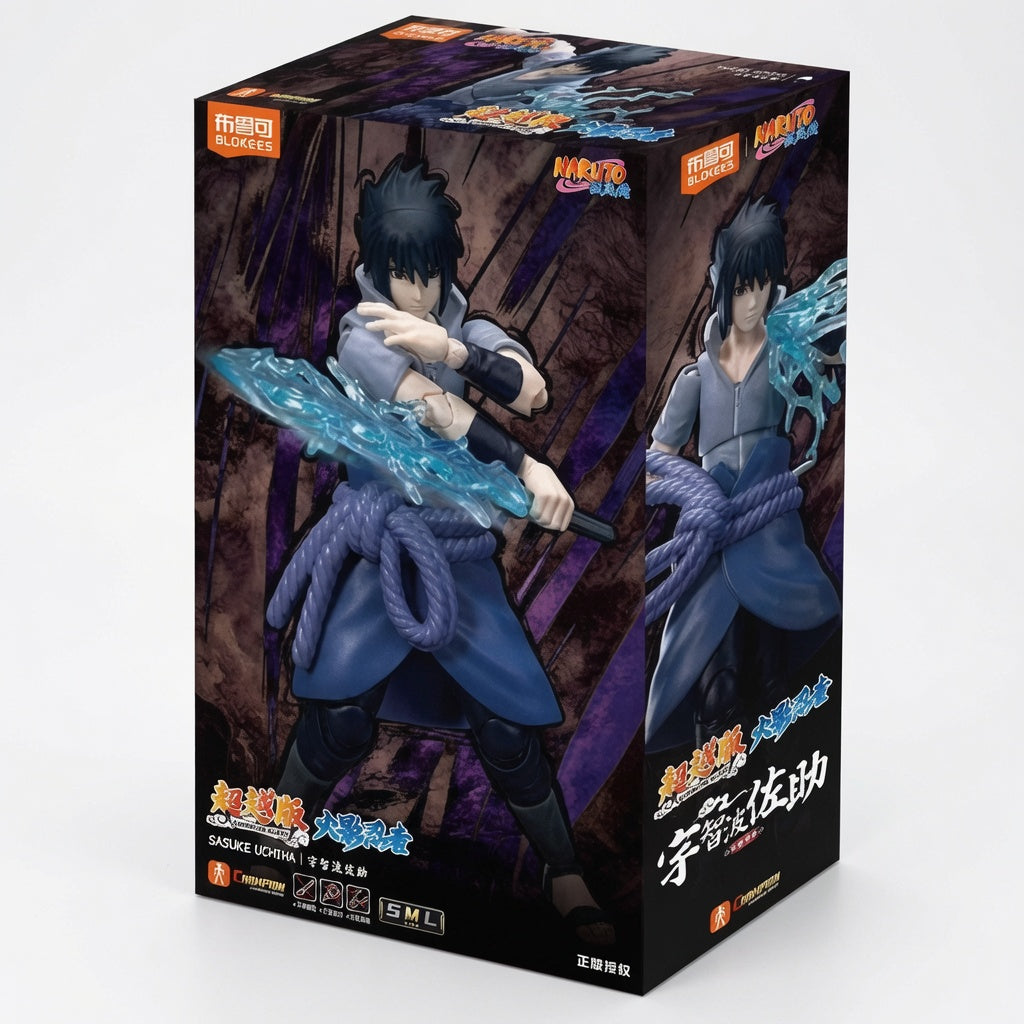 Blokees Naruto Beyond Edition Uchiha Sasuke Articulated Figure Model Kit – Snap-Fit Avenger Collectible | CRAZXY