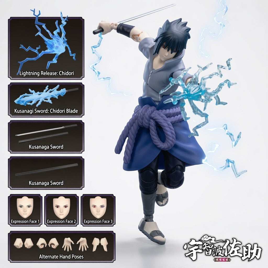Blokees Naruto Beyond Edition Uchiha Sasuke Articulated Figure Model Kit – Snap-Fit Avenger Collectible | CRAZXY