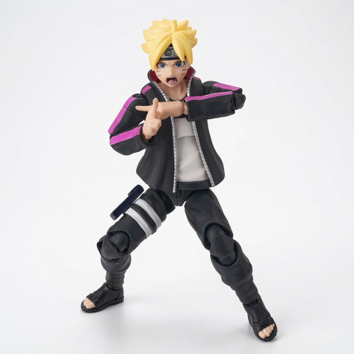 Blokees Naruto Beyond Edition Boruto Uzumaki CC01 Articulated Figure Model Kit – Snap-Fit Next Generation Collectible with Display Base | CRAZXY