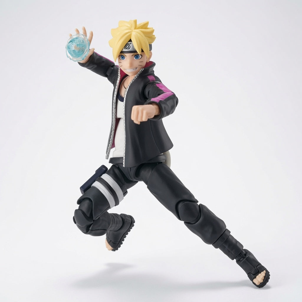 Blokees Naruto Beyond Edition Boruto Uzumaki CC01 Articulated Figure Model Kit – Snap-Fit Next Generation Collectible with Display Base | CRAZXY